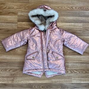 J Crew Crewcuts Girls' Metallic Fishtail Parka with PrimaLoft®